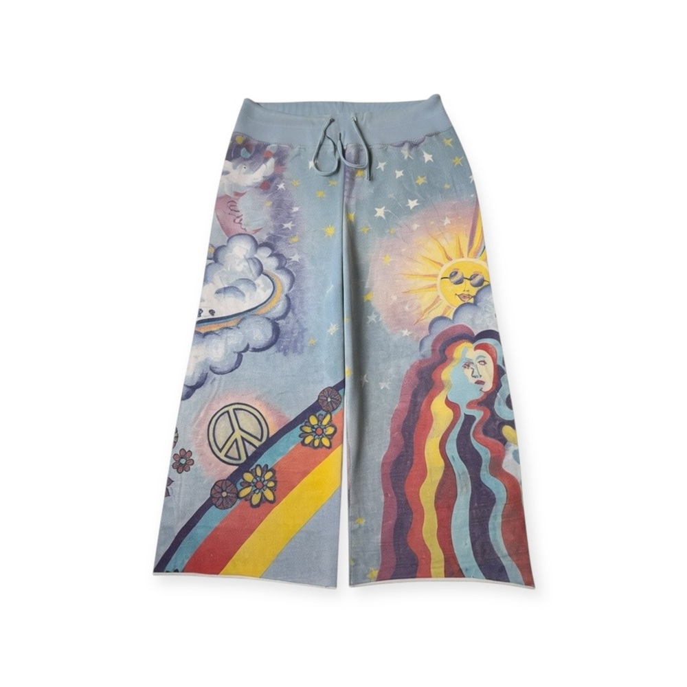 Y2K: Lucky Brand ✌︎︎ Peace Love Hippie Tie Dye Sweatpants ✌︎︎ Cloud Blue ✌︎︎ XL